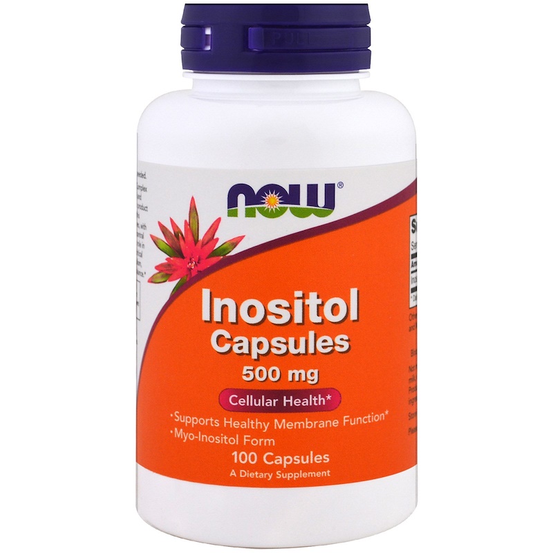 Now Foods, Инозитол в капсулах, 500 мг, 100 капсул