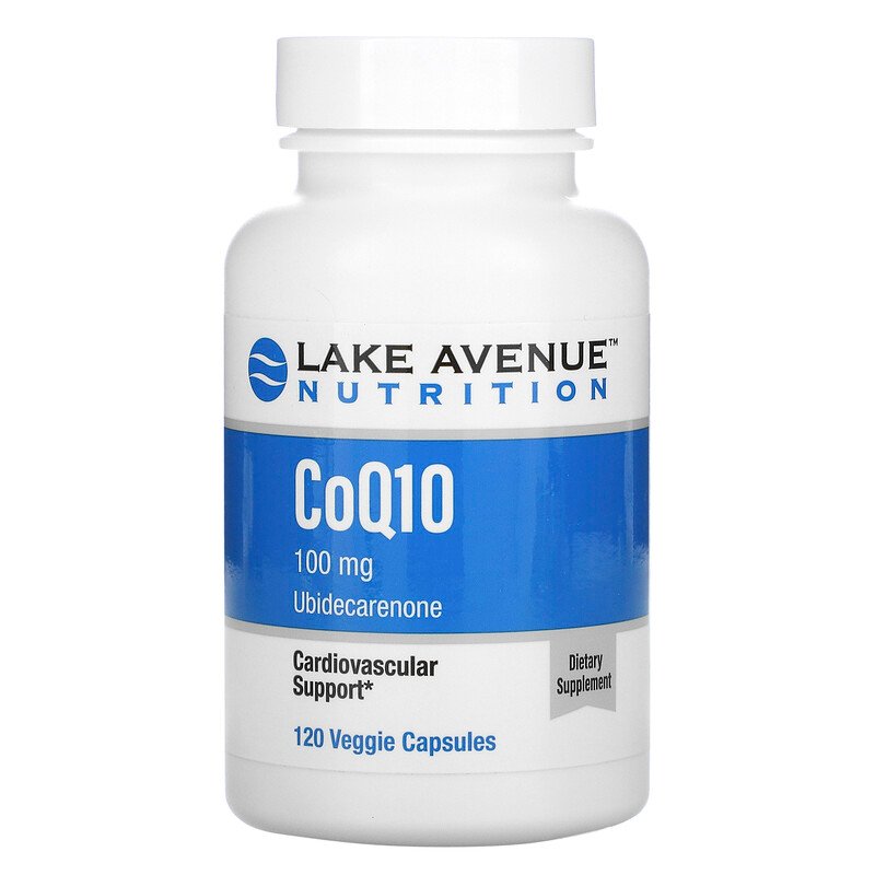 Lake Avenue Nutrition, коэнзим Q10, фармацевтической чистоты (ФСША), 100 мг, 120 растительных капсул