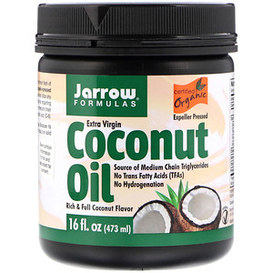 Jarrow Formulas, Органическое кокосовое масло Extra Virgin, 16 унций (473 г)