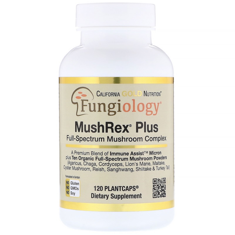 California Gold Nutrition, Микология, MushRex Plus, грибной комплекс полного спектра