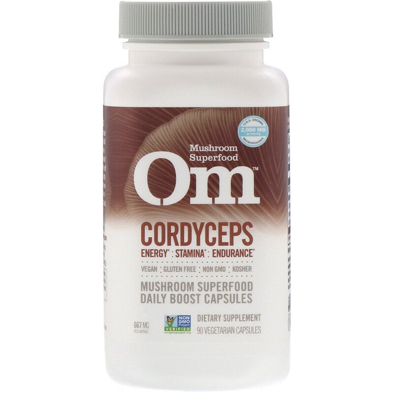 Organic Mushroom Nutrition, Кордицепс, 667 мг, 90 вегетарианских капсул
