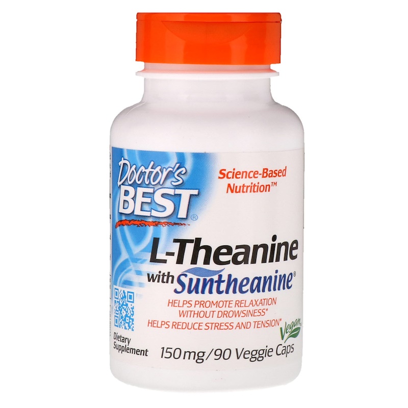 Doctor's Best, L-теанин Suntheanine, 150 мг, 90 вегетарианских капсул