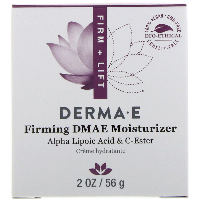 Derma E, Увлажняющее средство с ДМАЭ, придающее коже упругость, с альфа-липоевой кислотой и эфиром витамина C, 56 г