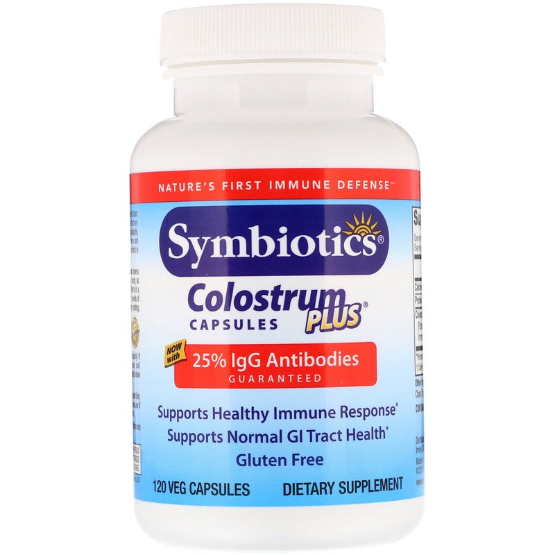 Symbiotics, Colostrum Plus, 120 вегетарианских капсул