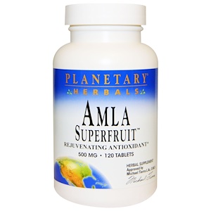 Planetary Herbals, Суперфрукт амла, омолаживающий антиоксидант, 500 мг, 120 таблеток